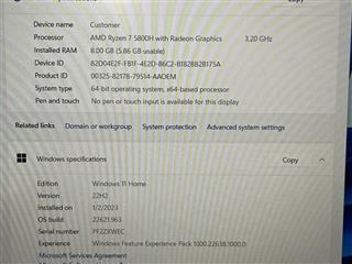 Lenovo Legion 5 15ACH6 AMD Ryzen 7 5800H 3.20GHz 8GB 512GB 3050 Gaming Laptop